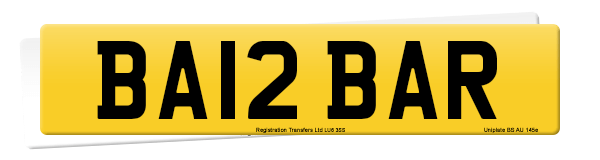 Registration number BA12 BAR